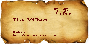 Tiba Róbert névjegykártya